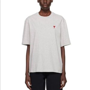 Ami Paris Gray Ami de Coeur T-shirt